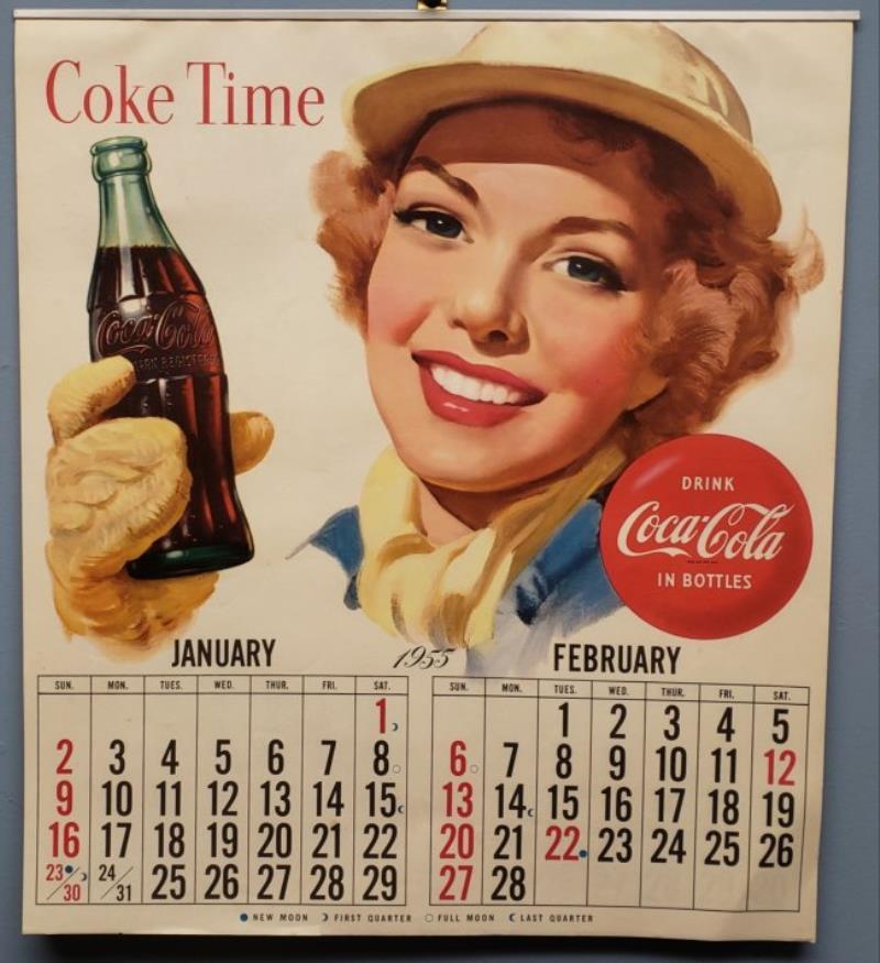1955 Coca Cola Pinup Girl Calendar
