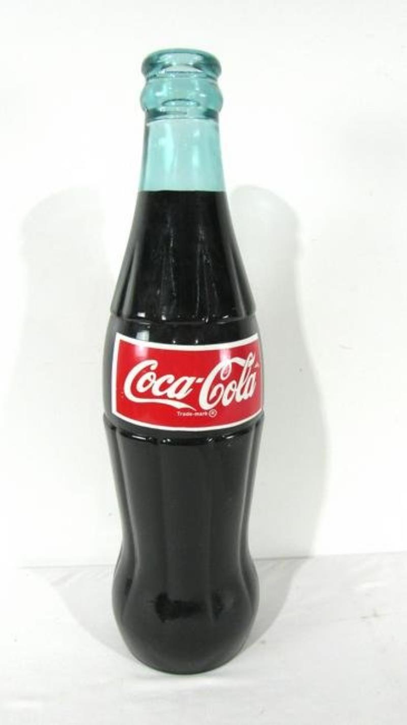2 FT. Glass Coca Cola Bottle Advertising Display
