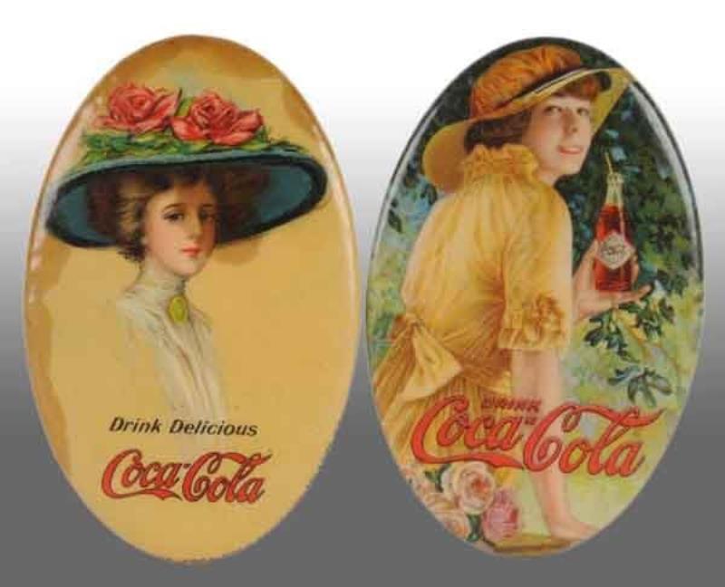 Celluloid Coca-Cola Pocket Mirrors.