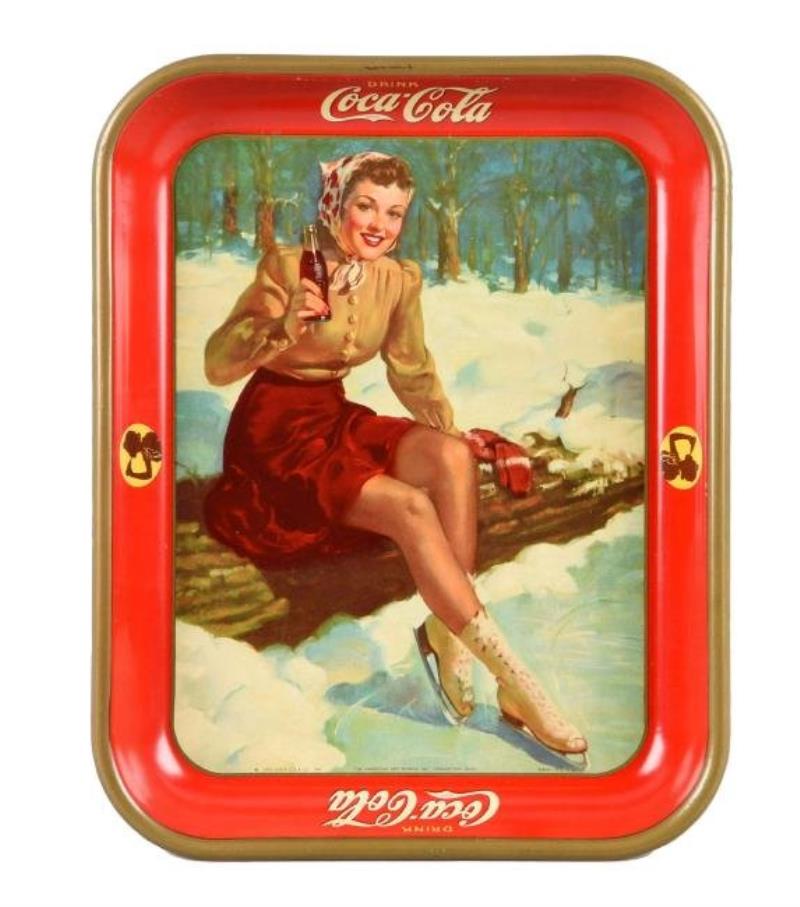 1941 Coca - Cola Tin Advertising Tray