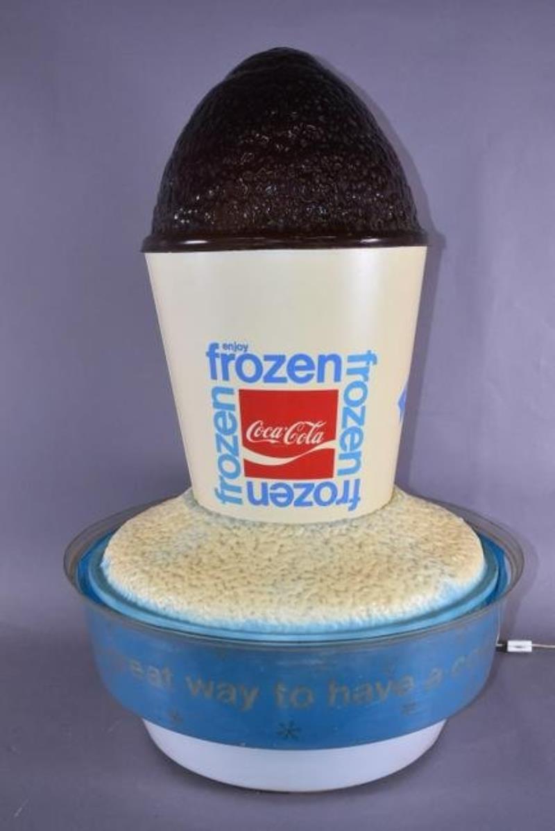 REVOLVING FROZEN COCA COLA COUNTER TOP DISPLAY