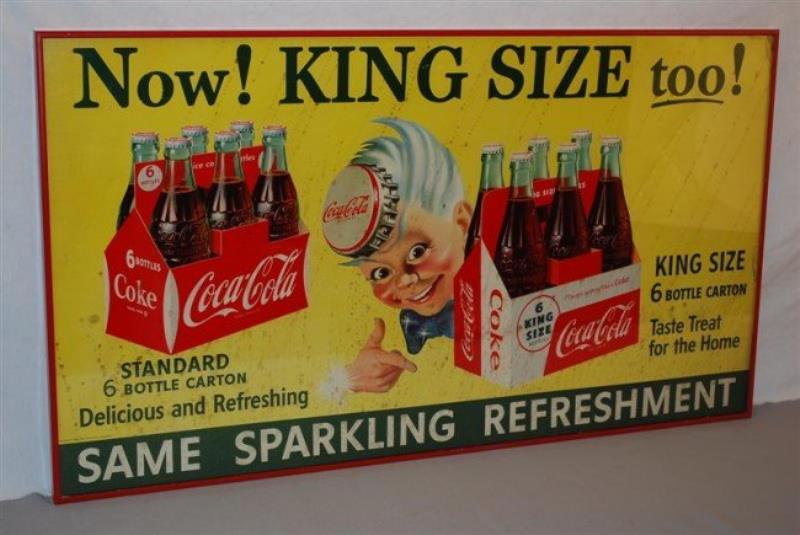 Coca-Cola "Now! KING SIZE" with squirt, cardboard