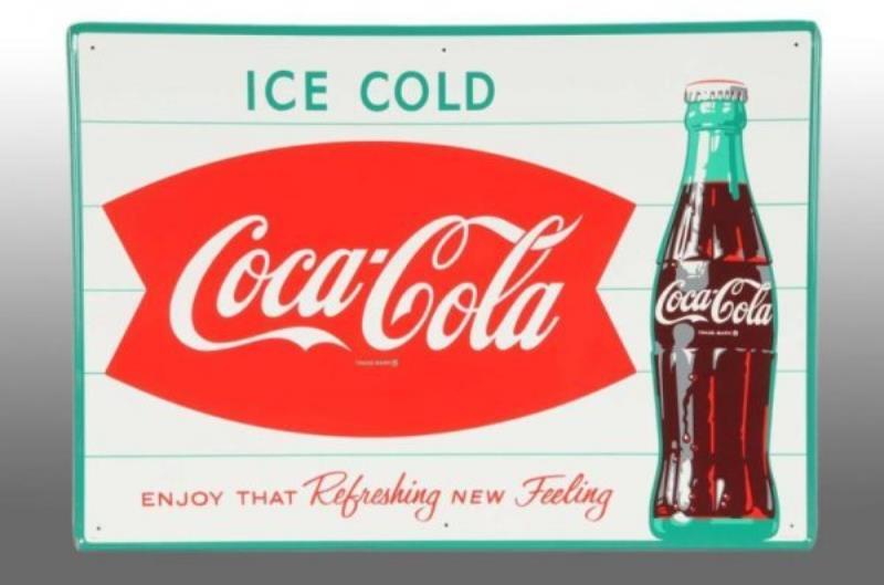 Tin Coca-Cola Sign.