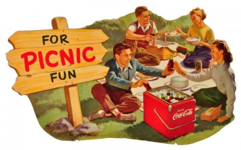 1950's Coca - Cola Cardboard Cutout