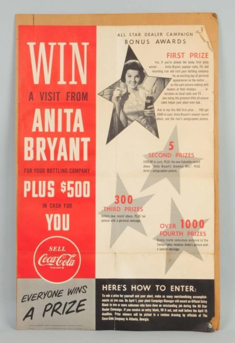 1963 Coca Cola Anita Bryant Poster