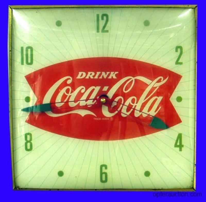 COCA-COLA WALL CLOCK- 1960'S;