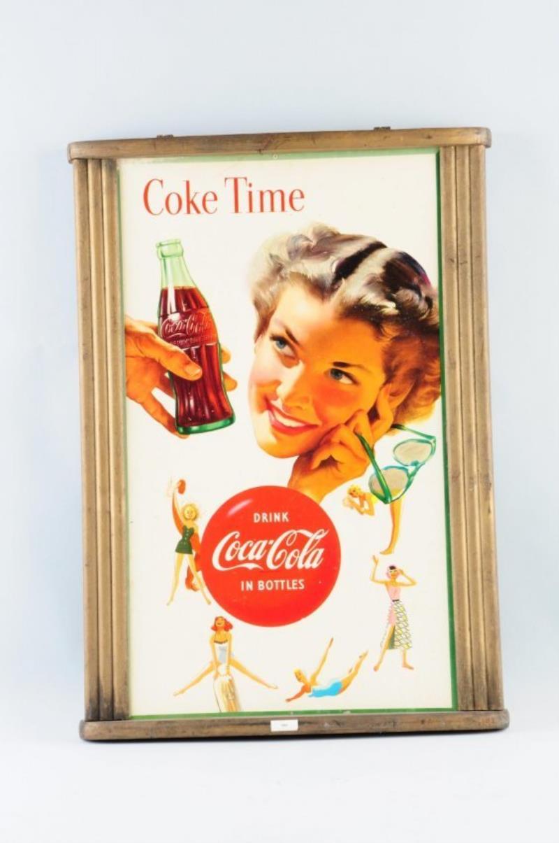 1955 Coca-Cola Cardboard Sign