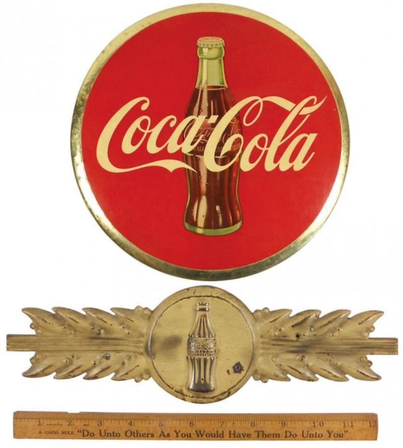 Coca-Cola items (4), celluloid button, Huntsville, Ala