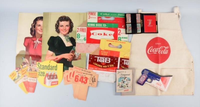 Large Lot Of Coca-Cola Advertising Pieces.