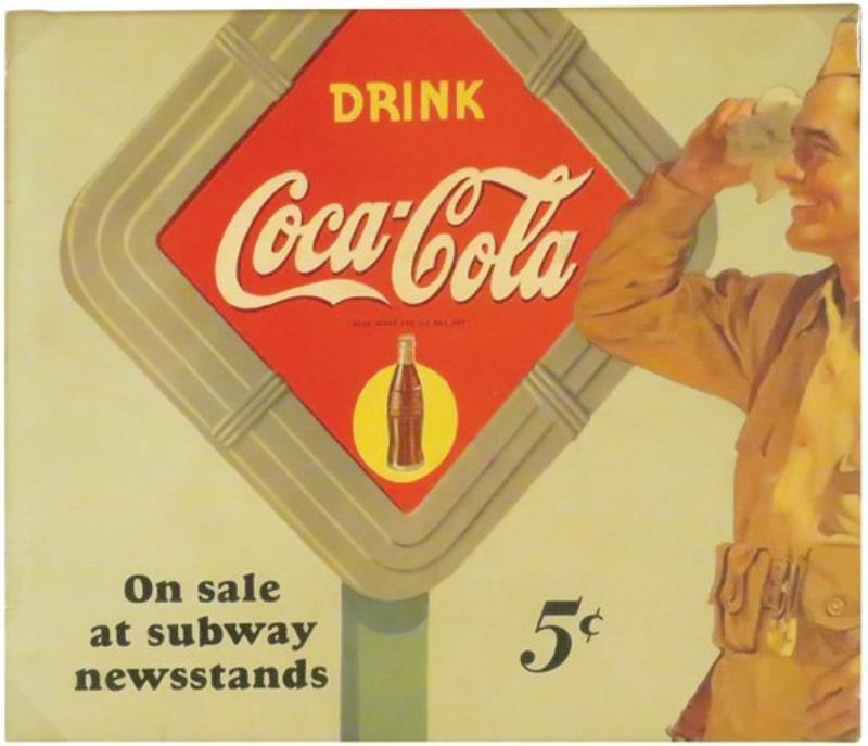 1940s Coca Cola Cardboard Sign Value And Price Guide 