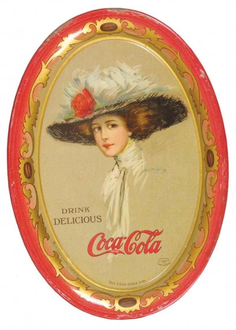 1910 Coca Cola Tin Tip Advertising Tray