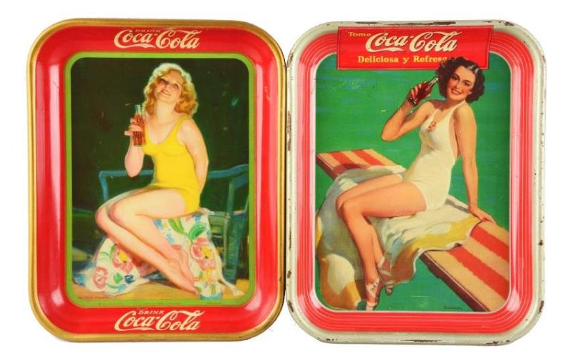 1939 & 1932 Coca-Cola Tin Trays.