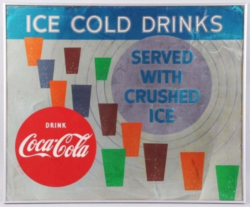 Rare & Unusual Coca-Cola Aluminum Sign.