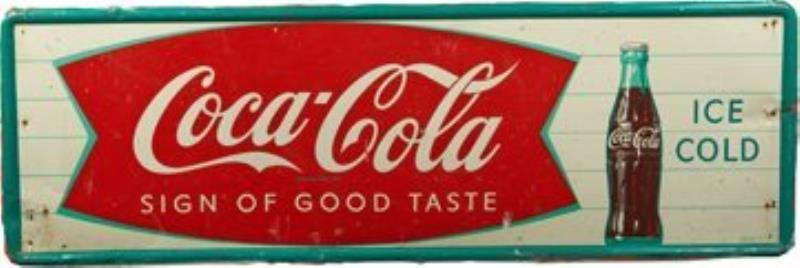 Coca Cola Self-Framed Tin Sign.