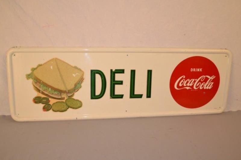Coca-Cola "Deli" sign with sandwich graphics, rate