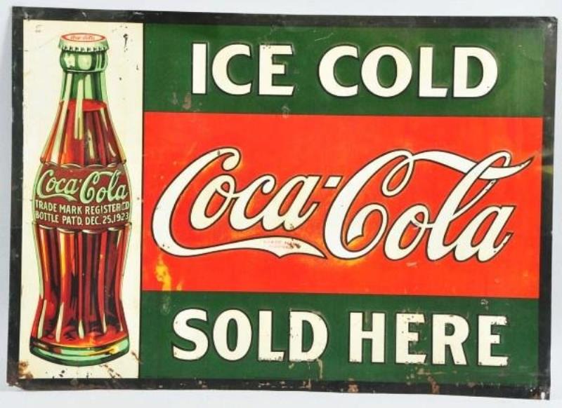 Coca-Cola Embossed Tin Sign