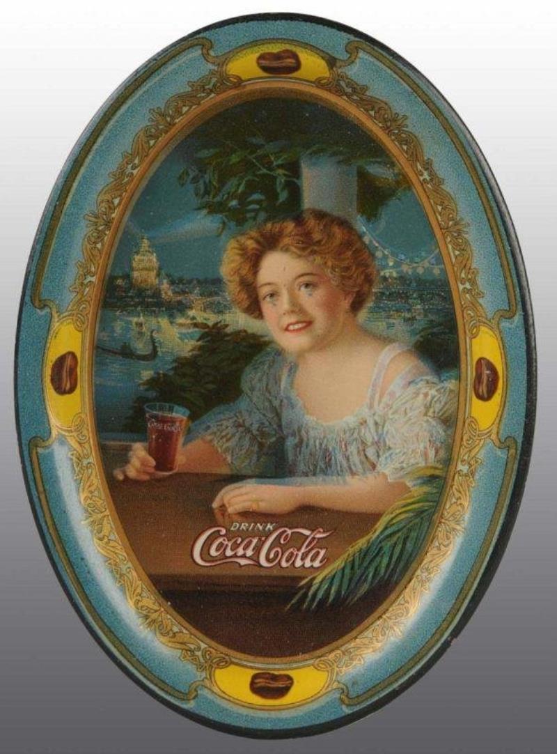 1909 Tin Coca-Cola Tip Tray.