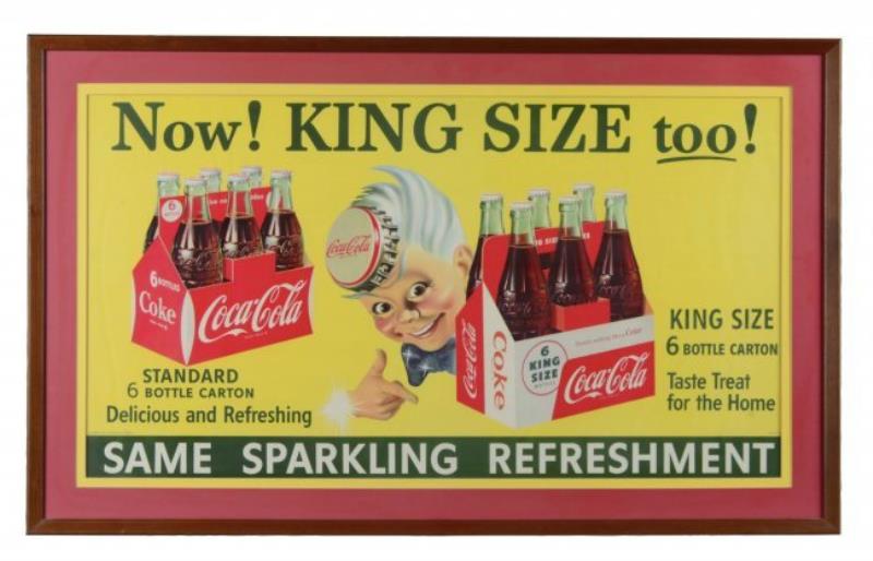 Coca-Cola Cardboard Advertisement Sign