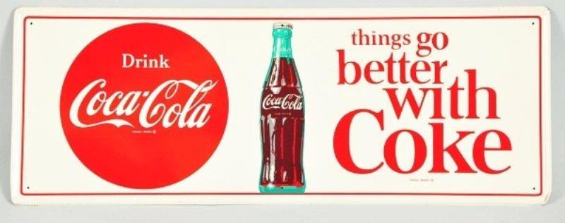 1963 Tin Coca-Cola Sign.