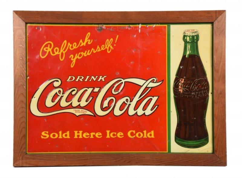 1920's Embossed Tin Coca-Cola Advertising Sign Value & Price Guide