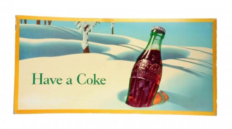 1946 Large Coca - Cola Cardboard Poster.