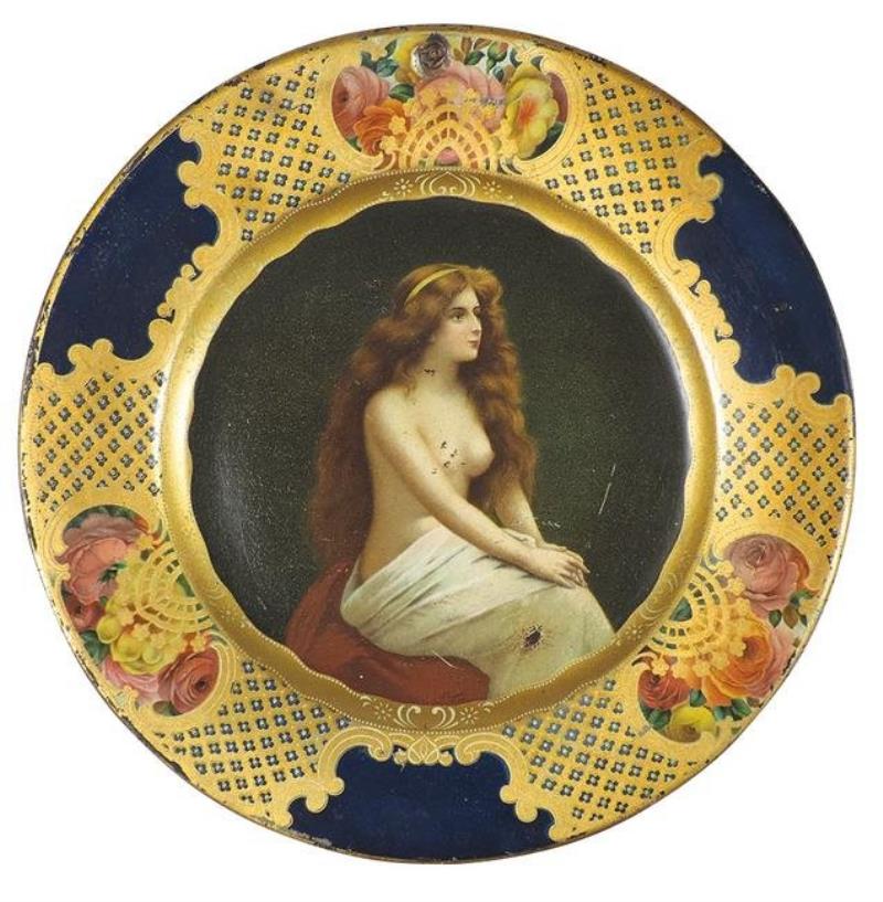 Coca-Cola Rare Topless Vienna Art Plate for Western