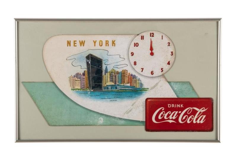 Coca Cola New York Framed Cardboard Sign