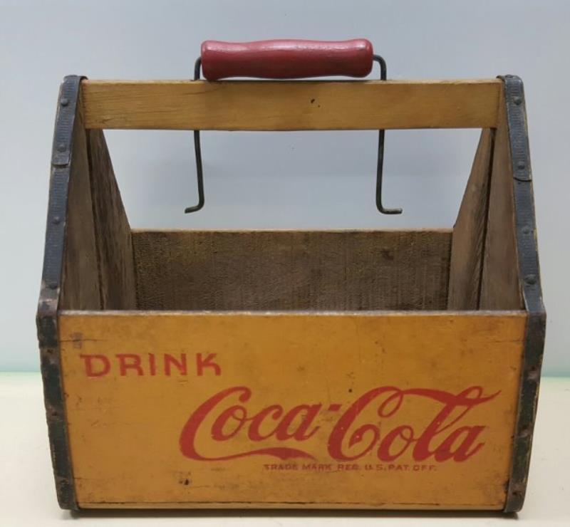 Wood Coca Cola Six Pack Bottle Carrier