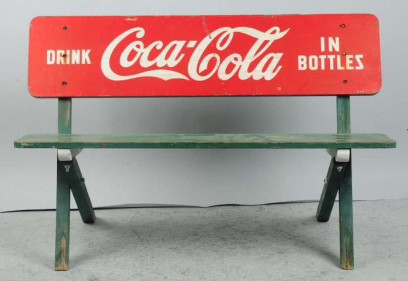 1940 Wooden Coca-Cola Bench.
