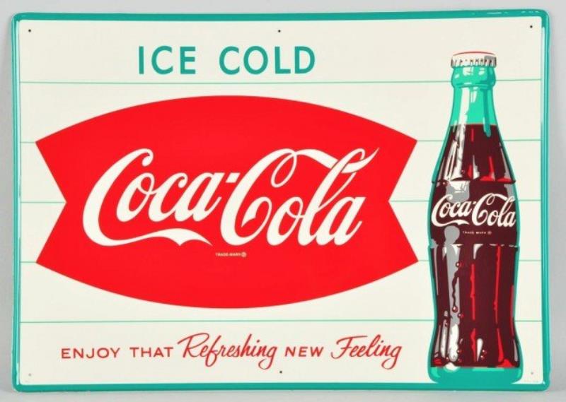 Tin Coca-Cola Sign.