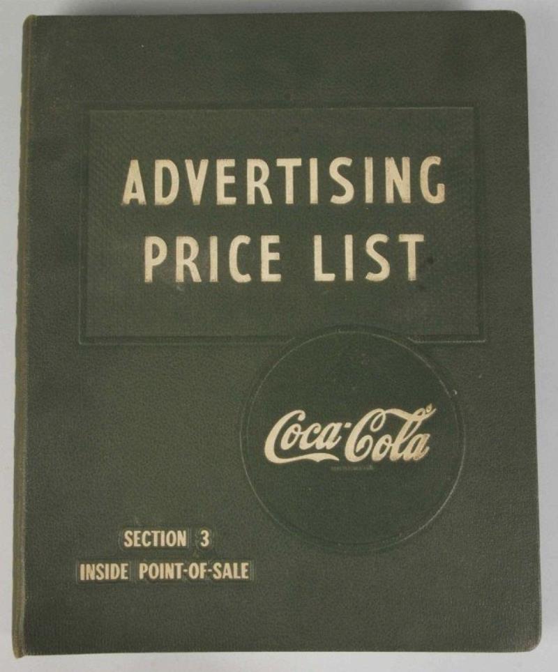 Green Coca-Cola Advertising Price List Book.