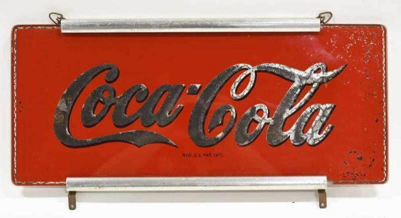 Early Coca-Cola Reverse On Glass Advertising Sign