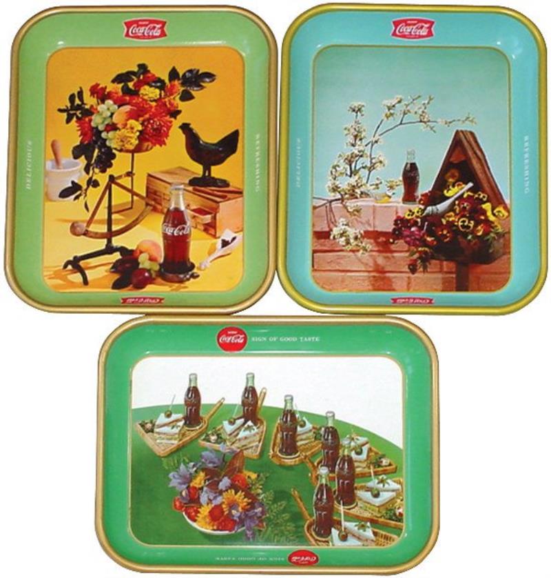 Coca-Cola serving trays (3); all from the 1960's,