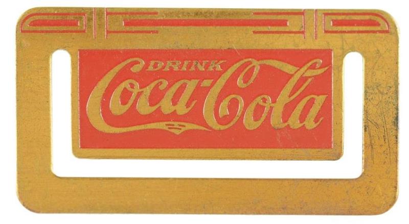 Circa 1930s Metal Coca-Cola Bookmark
