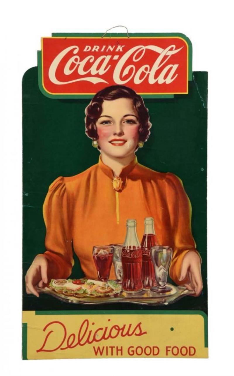 1940's Coca-Cola Diecut Advertising Sign
