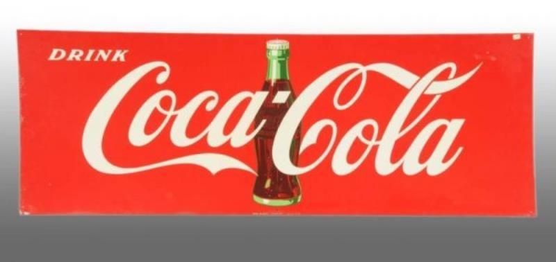 Tin Coca-Cola Horizontal Sign.