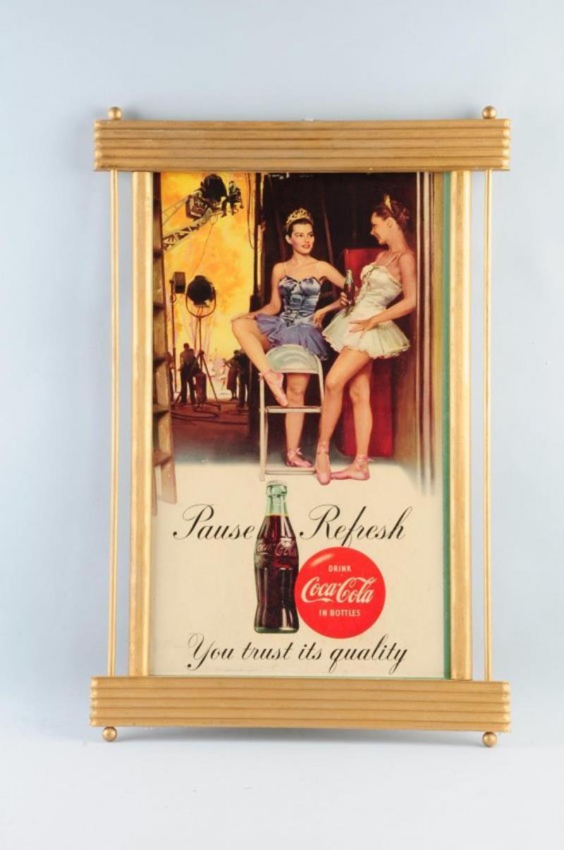 1953 Coca-Cola Cardboard Sign