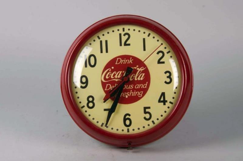 Drink Coca Cola Red Advertising Wall Clock