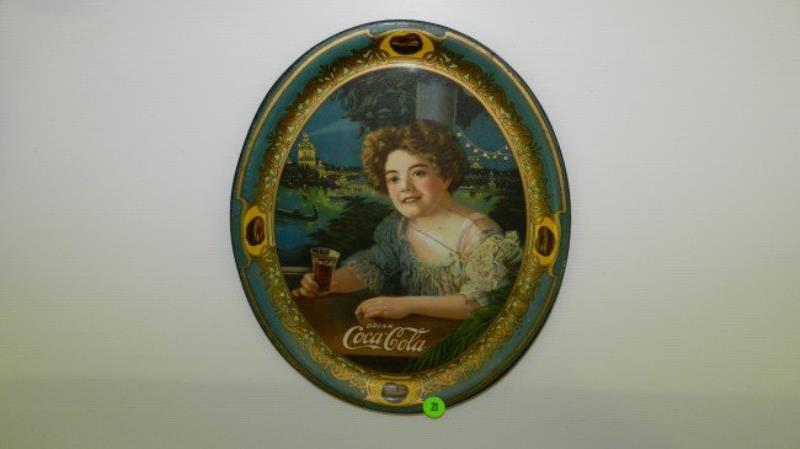 original 1909 Coca Cola Coke tray (as seen) with yo