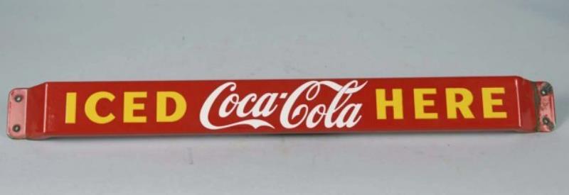 Porcelain Iced Coca Cola Here Door Push Bar