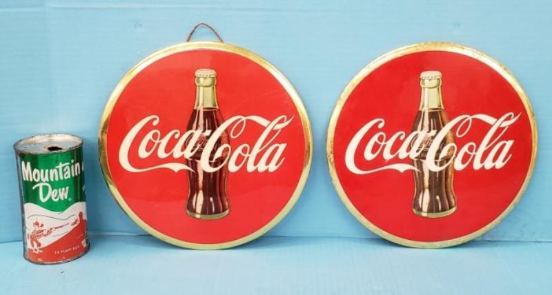 2 Coca Cola Celluloid Signs