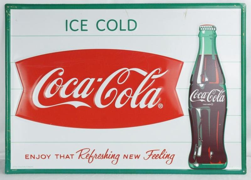 Coca-Cola Fishtail Ice Cold Sign Value & Price Guide