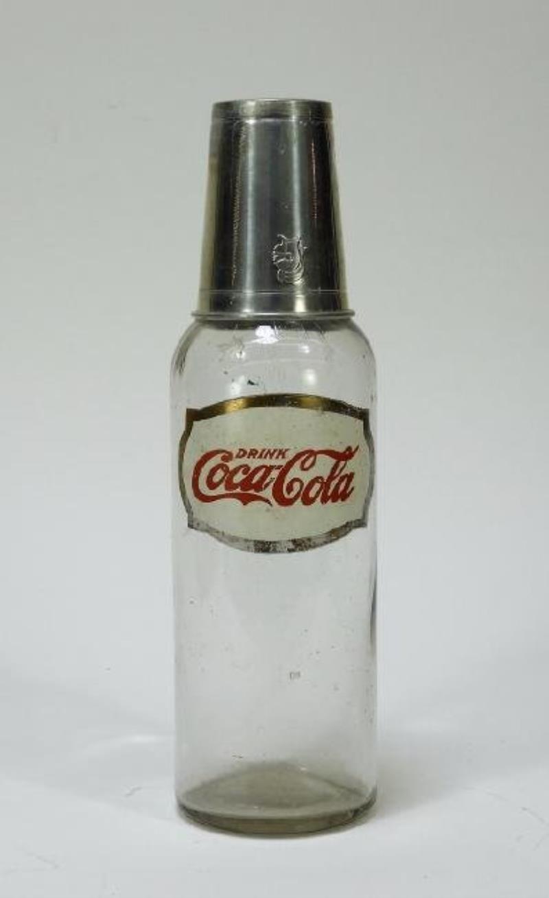 C.1920 Coca-Cola Foil Label Glass Syrup Bottle