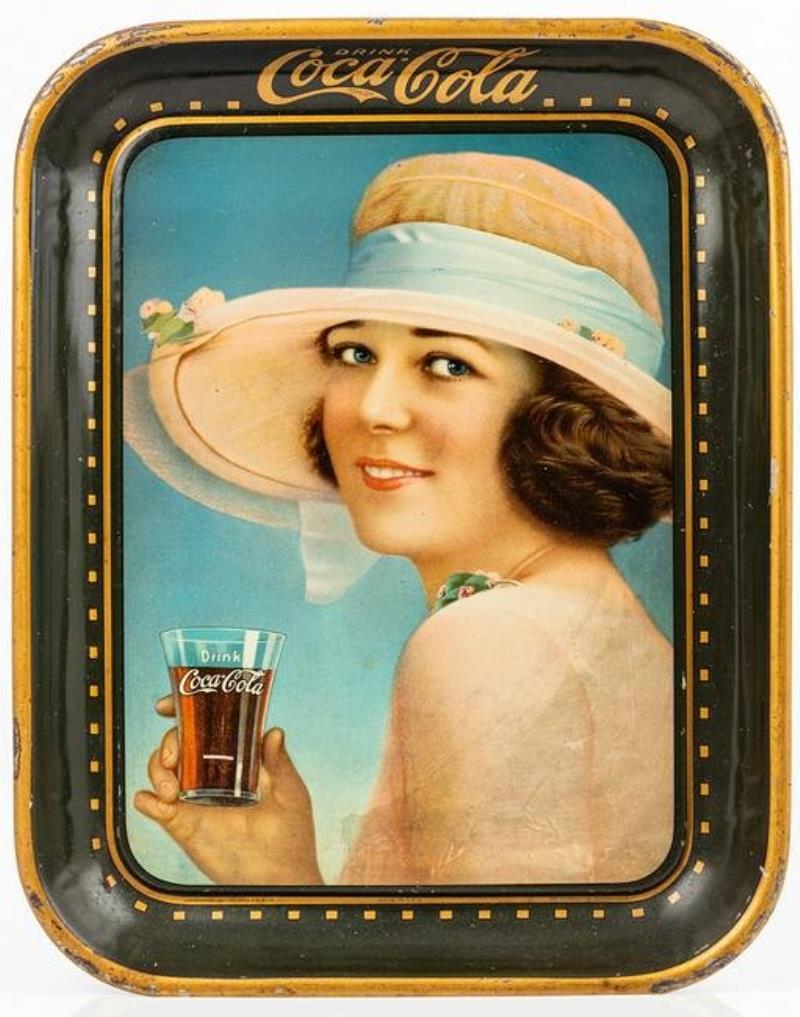 Coca-Cola Summer Girl Antique Rectangular Serving Tray