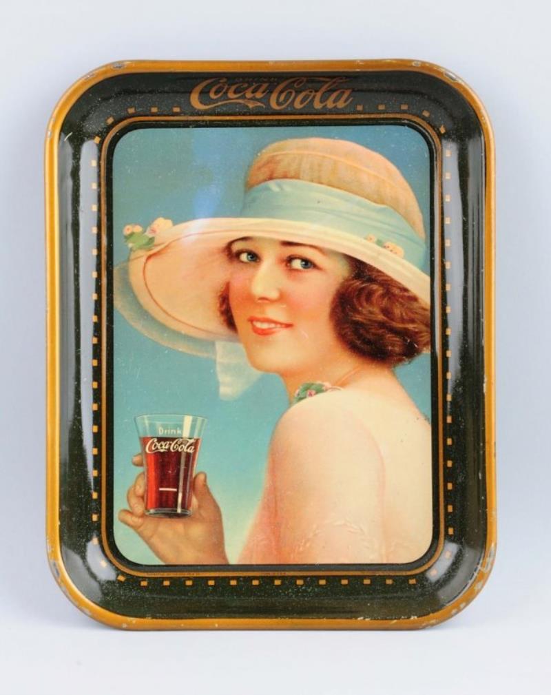 1921 Coca Cola Summer Girl Tin Serving Tray Value & Price Guide