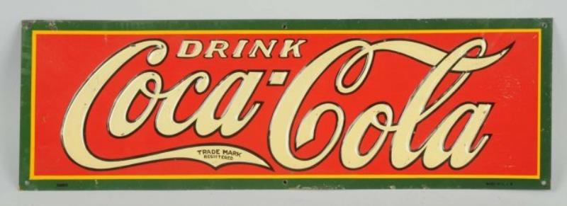 1920's Embossed Tin Coca - Cola Sign Value & Price Guide