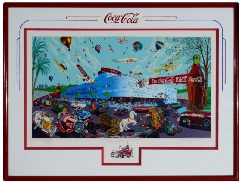MELANIE KENT ARTIST PROOF SERIGRAPH COCA-COLA