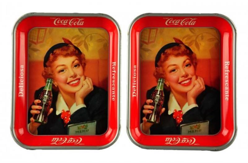 1950's Coca - Cola Spanish Trays.