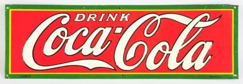 Small Embossed Tin Coca-Cola Sign