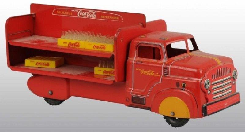 Tin Coca-Cola Truck with Bottles.